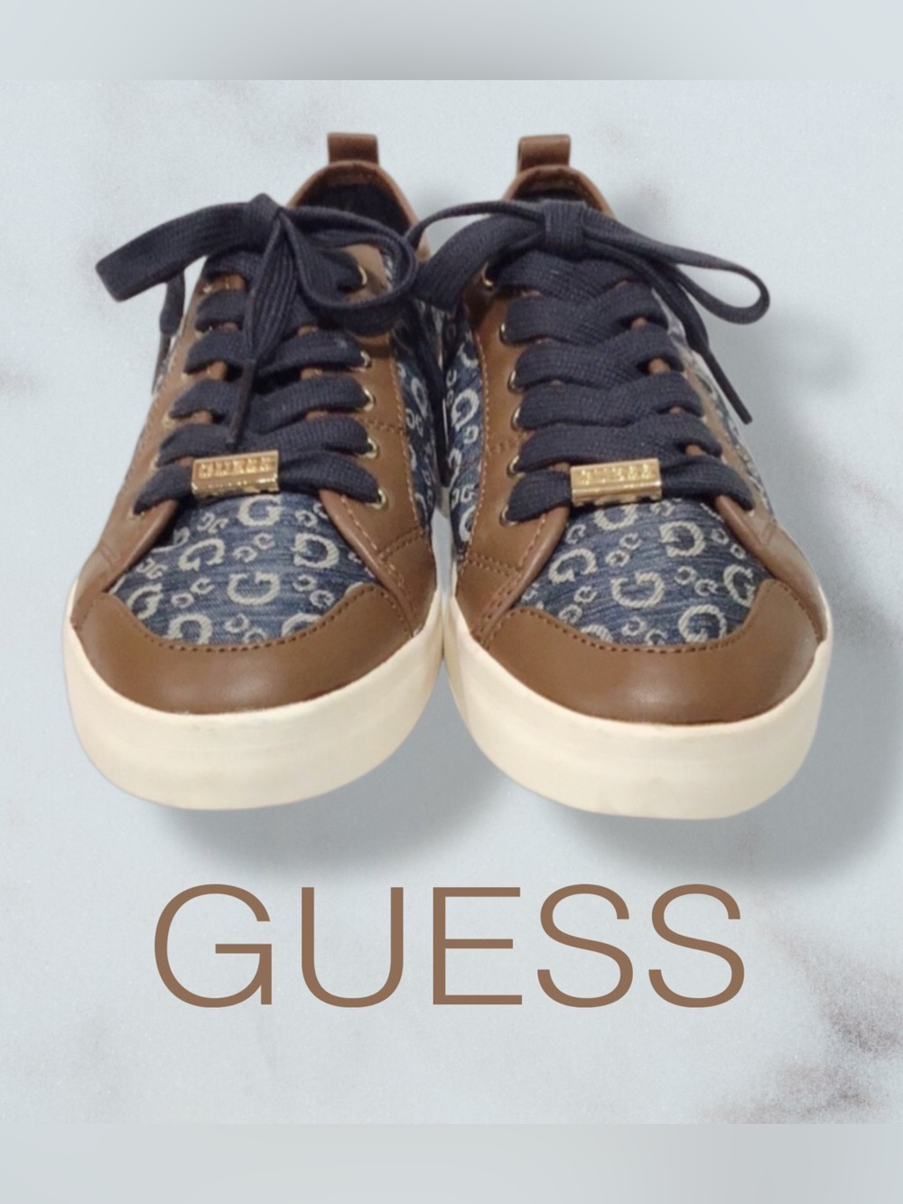 GUESS Goodly Logo Canvas Sneakers, Size 7